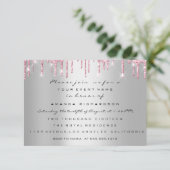 ツインズベビーシャワー足グリッタードリップスガール 招待状 (スタンド正面)