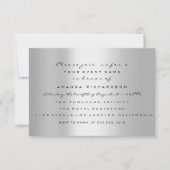 ツインズベビーシャワー足グリッターブルーボーイズグレー 招待状 (正面)