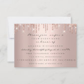 ツインズベビーシャワー足バラドリップスガールボーイ 招待状 (正面)