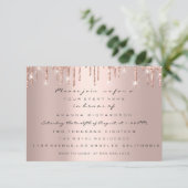 ツインズベビーシャワー足バラドリップスガールボーイ 招待状 (スタンド正面)