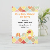 ツインズベビーゾーズシャワー招待状 招待状 (スタンド正面)