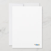 ツインズベビーモンキー5x7 1st誕生日招待状 招待状 (裏面)