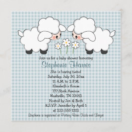 ツインズベビーランブスベビーシャワー招待状ボーイズ 招待状