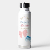 ツインズベビー名のお知らせ ウォーターボトル (左面)