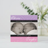 ツインズベビー発表：:調和 案内状 (スタンド正面)