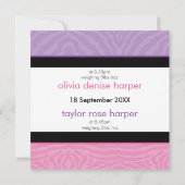 ツインズベビー発表：:調和 案内状 (裏面)