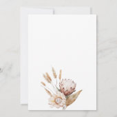 ツインズベビー開花ワイルドフラワーボホベイビーシャワー 招待状 (裏面)