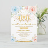 ツインズホットエアバルーンアドベンチャーベビーシャワー 招待状 (スタンド正面)