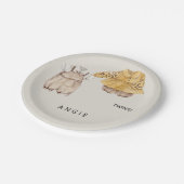 ツインズボホベイビーシャワーウェルカム ペーパープレート (アングル)