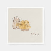 ツインズボホベイビーシャワーカクテル スタンダードカクテルナプキン (正面)