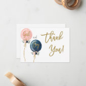 ツインズボーイとガールありがとうノートカード ノートカード (正面/裏面インサイチュ)