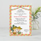 ツインズボーイガールメキシカンフィエスタベビーシャワー招待状 招待状 (スタンド正面)