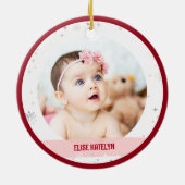 ツインズボーイガール2写真1stリトルメリークリスマス セラミックオーナメント (裏面)