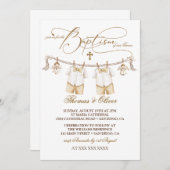 ツインズボーイズバプテスマ《キリスト教》洗礼式や命名式 招待状 (正面/裏面)