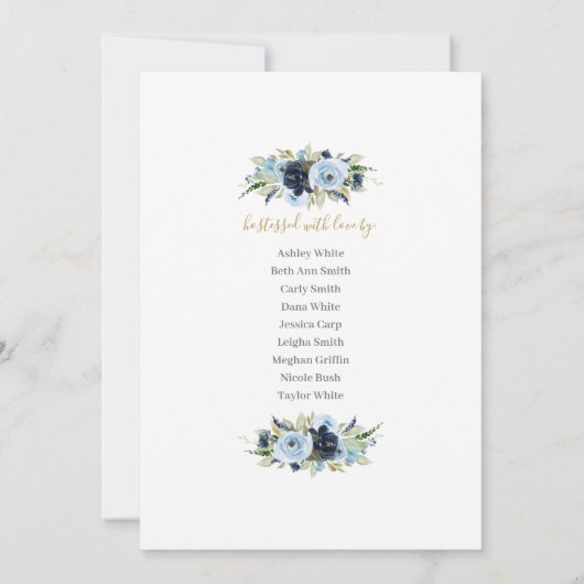 ツインズボーイズ赤ちゃんシャワー招待状 招待状 (裏面)