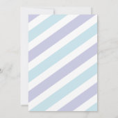 ツインズボーイズ赤ちゃんシャワー金ゴールド&ブルー招待状 招待状 (裏面)