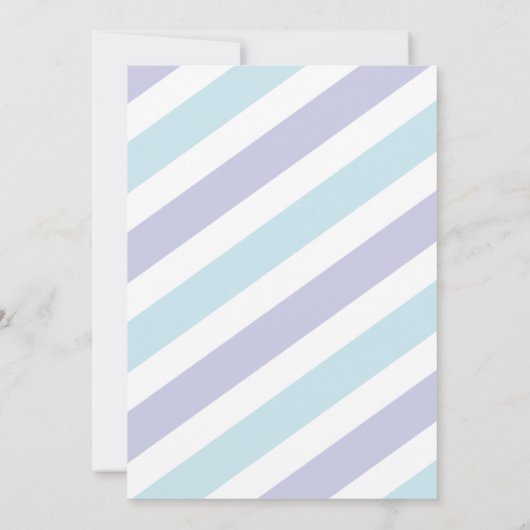 ツインズボーイズ赤ちゃんシャワー金ゴールド&ブルー招待状 招待状 (裏面)