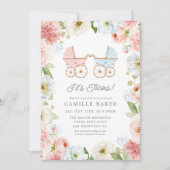 ツインズボーイ&ガールベビーシャワー招待状 招待状 (正面)