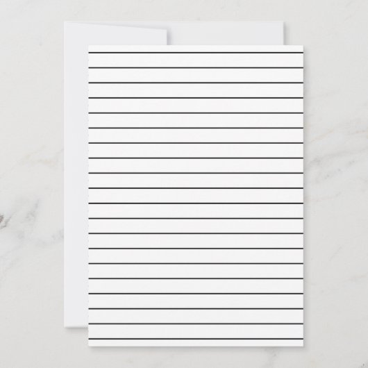 ツインズミニマリスト手書きハートベビーシャワー 招待状 (裏面)