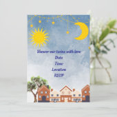 ツインズムーン&サンベビーシャワー 招待状 (スタンド正面)