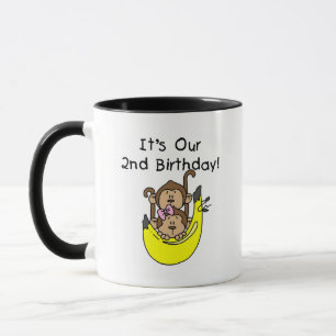 ツインズモンキーボーイとガールの2nd誕生日 マグカップ