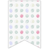 ツインズラベンダーポーク赤ちゃんシャワーのバンティングフラグ バンティングフラッグ (第2の旗)