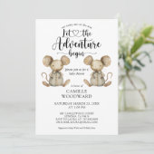 ツインズリトルネズミベビーシャワー招待状 招待状 (スタンド正面)