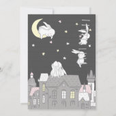 ツインズリトルバニーベビーシャワー招待状 招待状 (裏面)