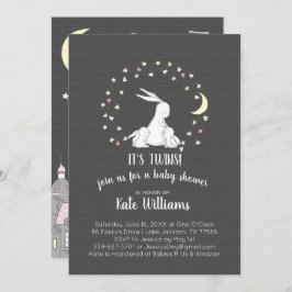 ツインズリトルバニーベビーシャワー招待状 招待状