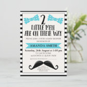 ツインズリトルマンムッシュベビーシャワー招待状 招待状 (スタンド正面)