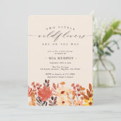 ツインズリトルワイルドフラワーベビーシャワー 招待状 (スタンド正面)