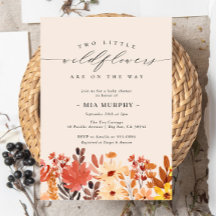 ツインズリトルワイルドフラワーベビーシャワー