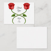 ツインズレッドローゼスサンキューカード ノートカード (正面/裏面)