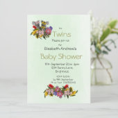 ツインズワイルドコアラスベビーシャワー招待状 招待状 (スタンド正面)