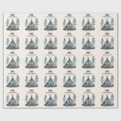 ツインズワン素朴ハッピーキャンパー誕生日 ラッピングペーパー (フラット)