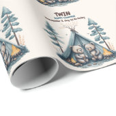 ツインズワン素朴ハッピーキャンパー誕生日 ラッピングペーパー (ロールコーナー)