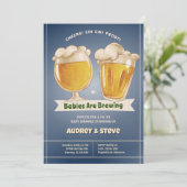 ツインズ共同ベビーシャワーニュートラルスポーツビール 招待状 (スタンド正面)