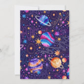 ツインズ初めてのまわりに太陽の宇宙ロケットを旅 招待状 (裏面)