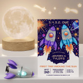 ツインズ初めてのまわりに太陽の宇宙ロケットを旅 招待状