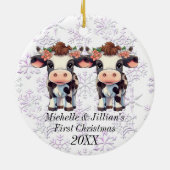 ツインズ初めてのクリスマスオーナメント セラミックオーナメント (裏面)