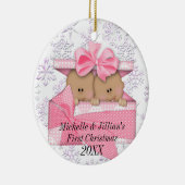 ツインズ初めてのクリスマスオーナメント セラミックオーナメント (右)