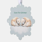 ツインズ初めてのクリスマスポーラベアオーナメント オーナメントカード (左)