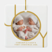 ツインズ初めてのクリスマス写真 セラミックオーナメント (裏面)