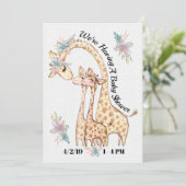 ツインズ大切ベイビーシャワー招待状 招待状 (スタンド正面)