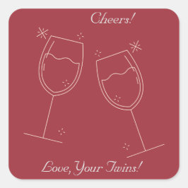 ツインズ応援ママ スクエアシール