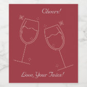 ツインズ応援ママ ワインラベル (シングルラベル)