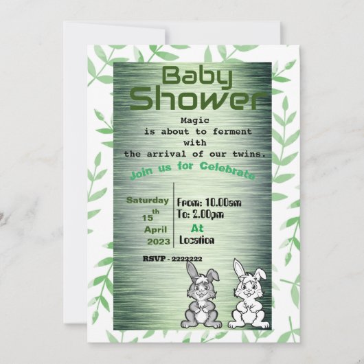 ツインズ招待状 招待状 (正面)