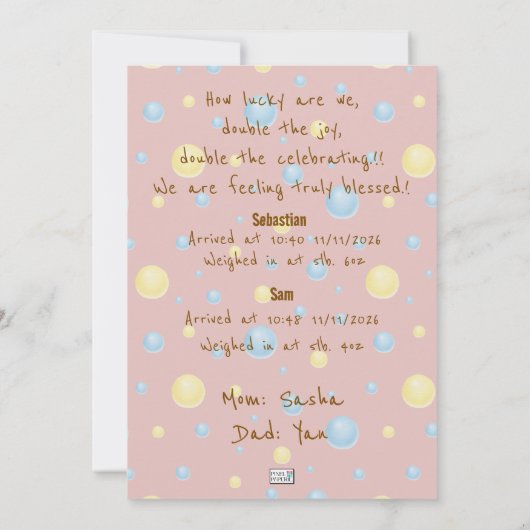 ツインズ新着 案内状 (裏面)