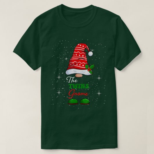 ツインズ格言ファミリーマッチングクリスマスパジャおもしろいマ Tシャツ (デザイン正面)