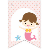 ツインズ海賊人魚ピンクの青い男の子の誕生日 バンティングフラッグ (第1の旗)